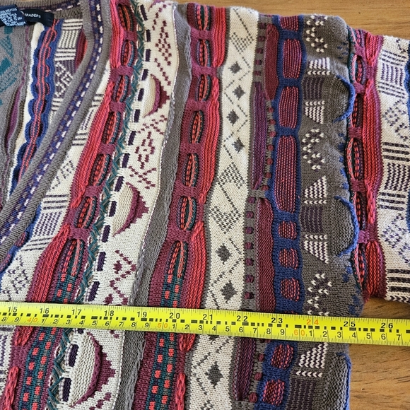 Vintage 90's Cotton Traders Coogie Style Cardigan Sweater Size XL - Picture 5 of 14